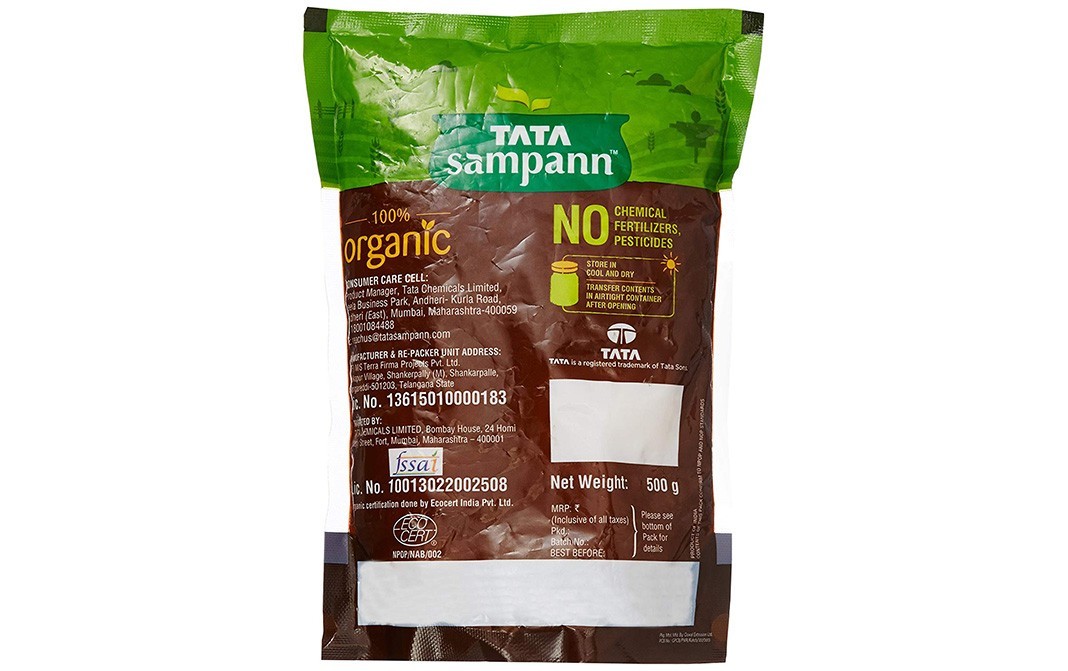 Tata Sampann Organic Unpolished Moong Dal   Pack  500 grams